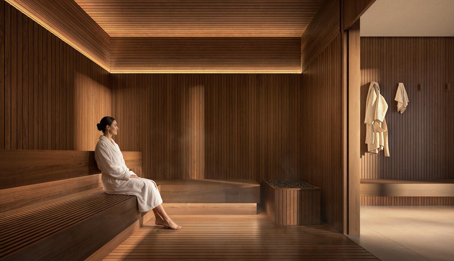Ático torre 1 | Sauna seca e sauna úmida